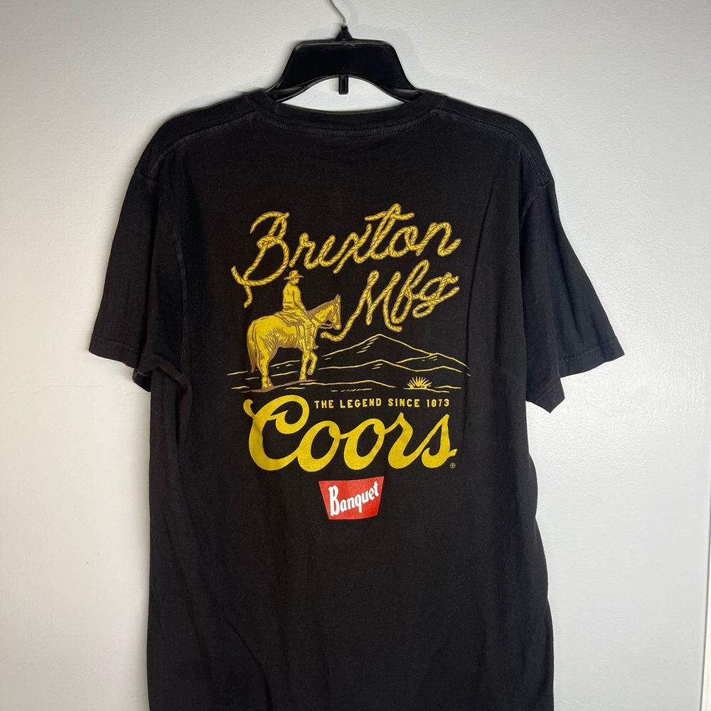 Coors Black and Gold Graphic T-Shirt Size Large